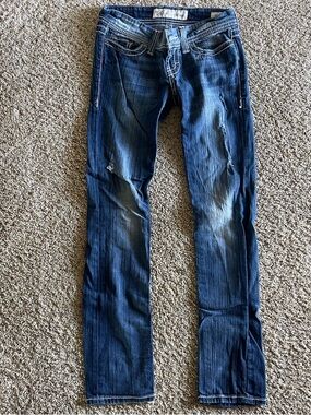 BKE Women's Dark Blue Straight Leg Jeans